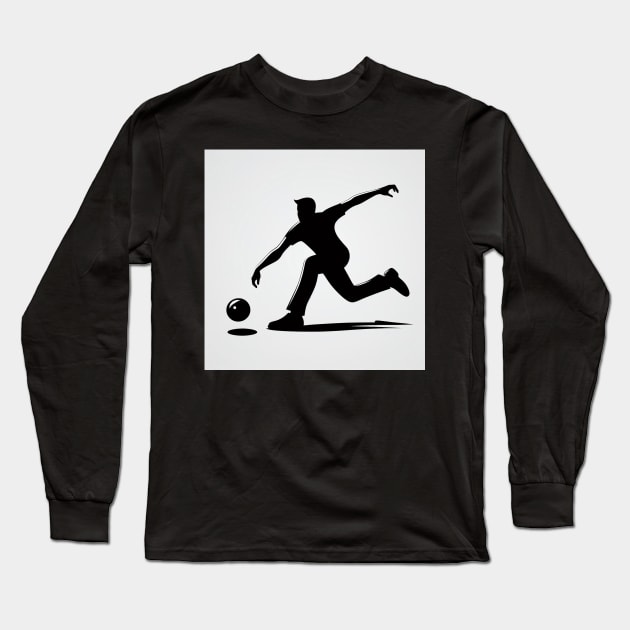 Bowler Long Sleeve T-Shirt by Print Forge